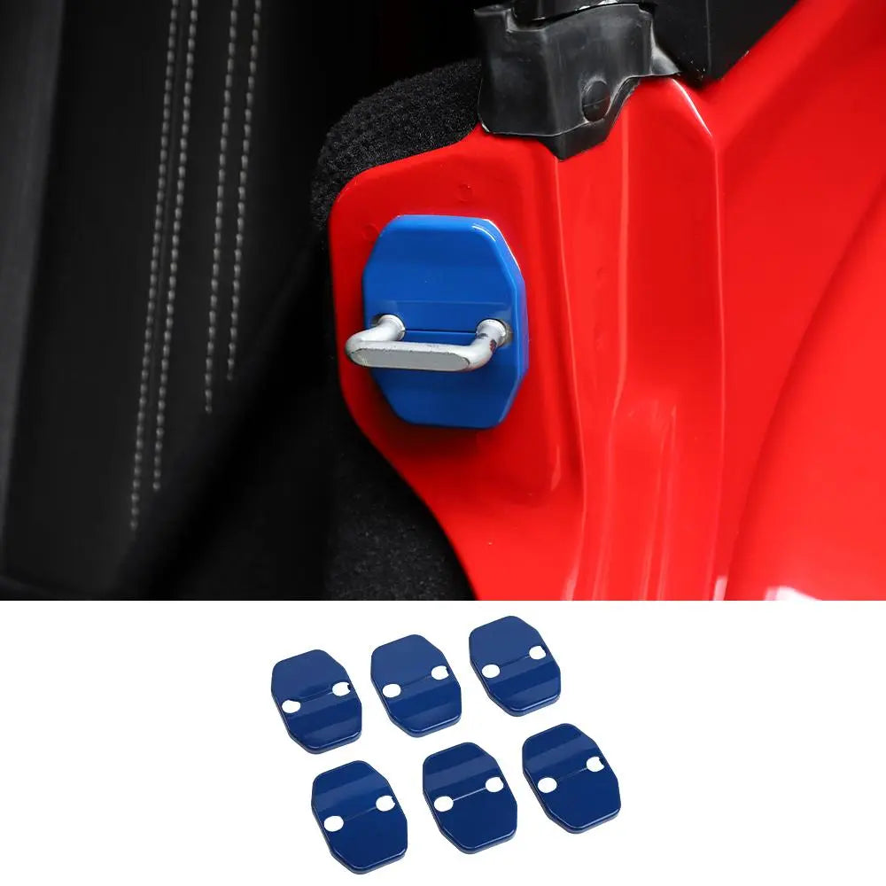 For 2007-2018 Jeep Wrangler JK JKU/ 16+ Renegade/ 14+ Cherokee/ 11+ Grand Cherokee 6x Door Lock Covers Protection Trim
