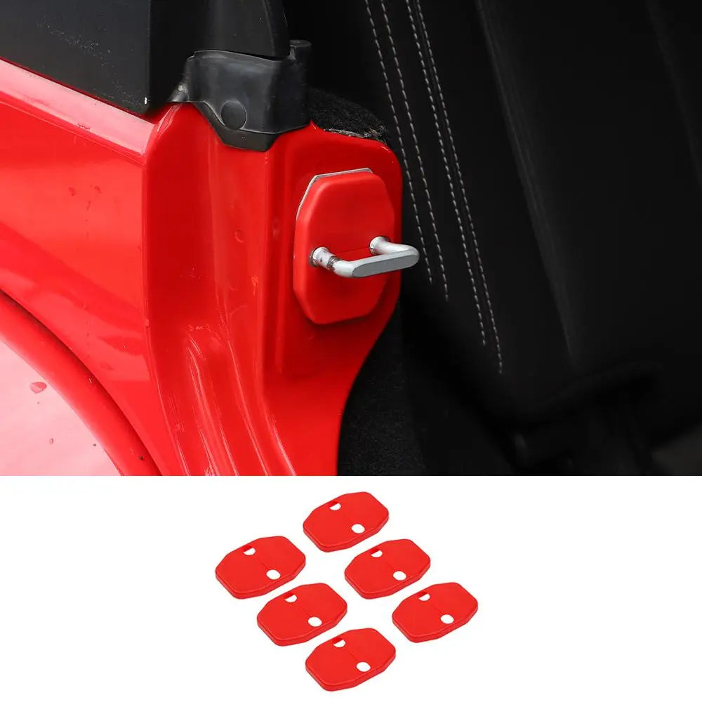 For 2007-2018 Jeep Wrangler JK JKU/ 16+ Renegade/ 14+ Cherokee/ 11+ Grand Cherokee 6x Door Lock Covers Protection Trim