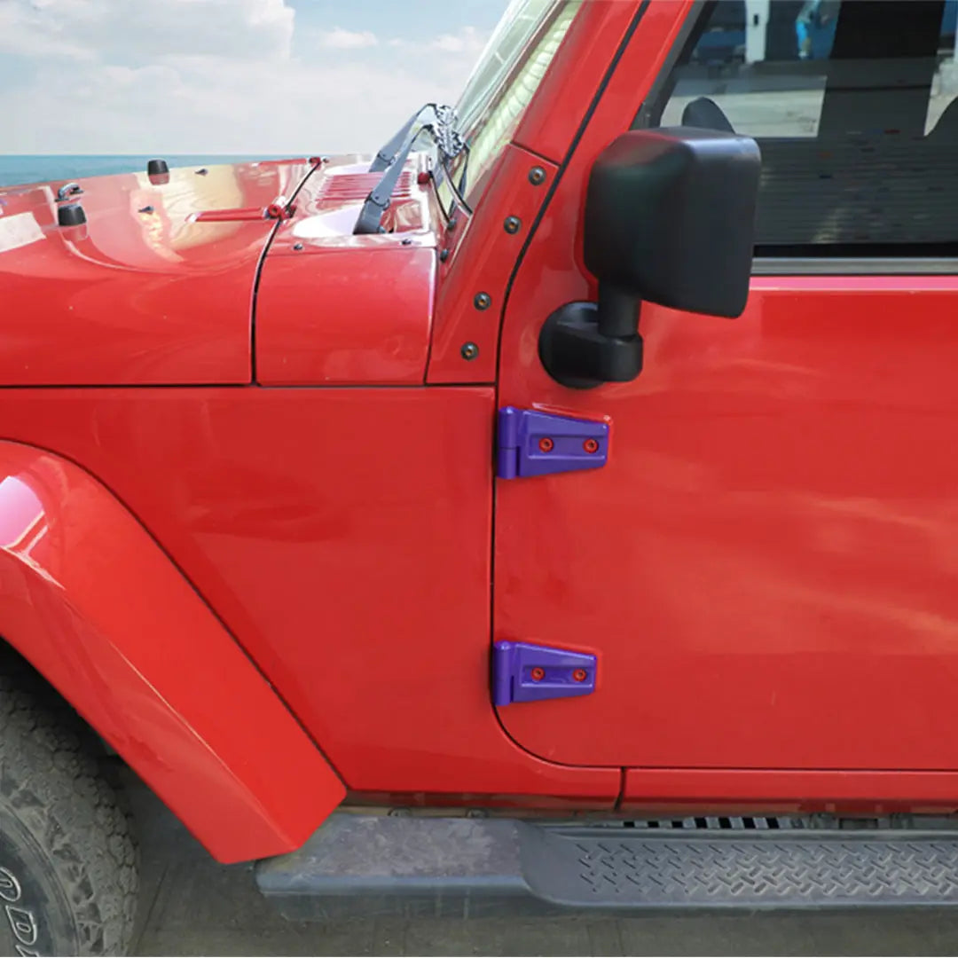For 2007-2018 Jeep Wrangler JK JKU 2-Door Door Hinge Cover & Hood Hinge & Rubber Headgear Trim Cover Kit (8 pcs)