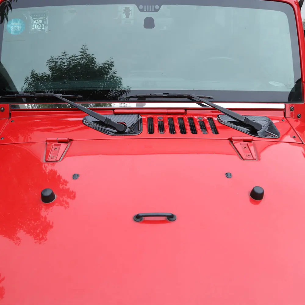 For 2007-2018 Jeep Wrangler JK JKU 2 Set Front Windshield Wiper Base Trim Cover - Hood Accent