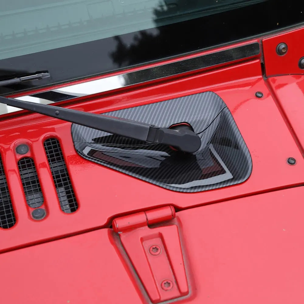 For 2007-2018 Jeep Wrangler JK JKU 2 Set Front Windshield Wiper Base Trim Cover - Hood Accent