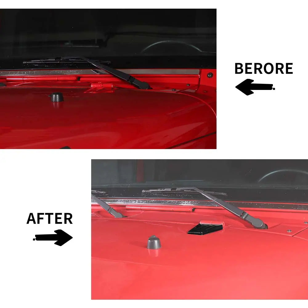 For 2007-2018 Jeep Wrangler JK JKU 2X Engine Hood Hinge Decor Cover Trim