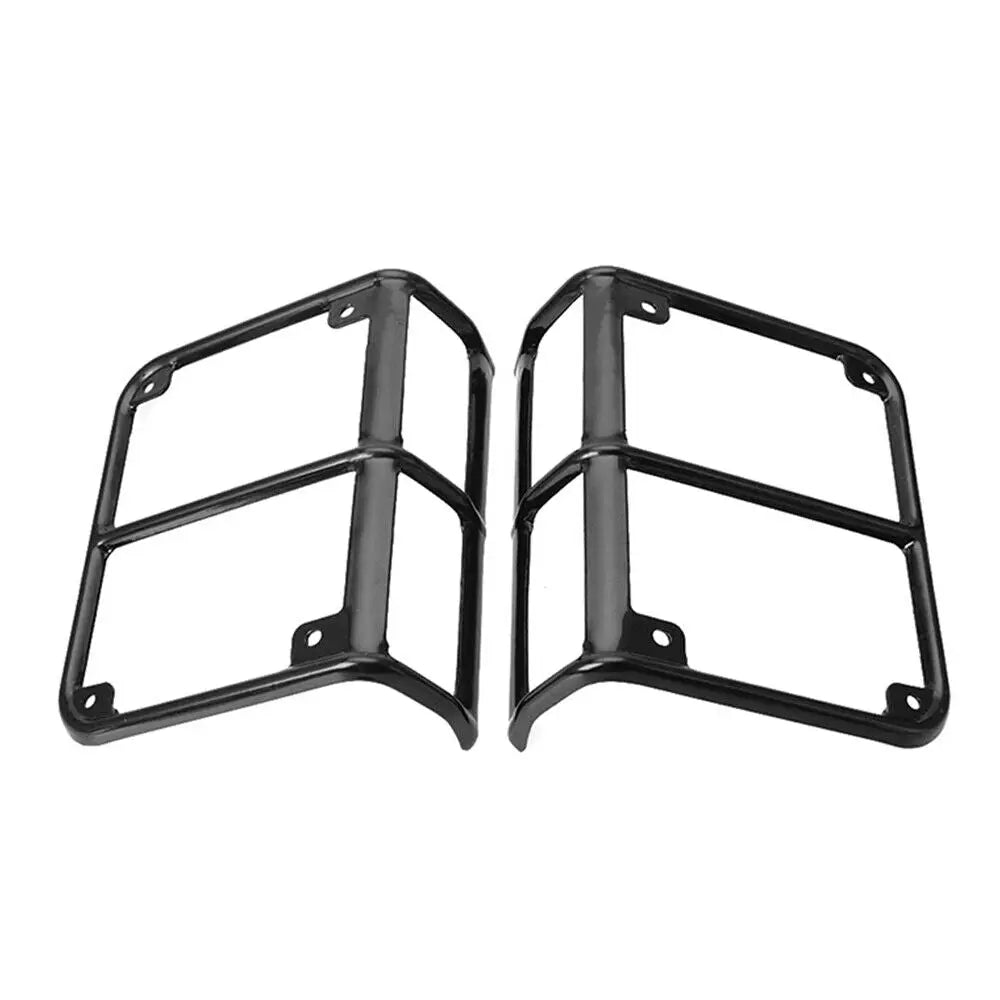 For 2007-2018 Jeep Wrangler JK JKU 2x Black Rear Tail Light Guard Lamp Trim