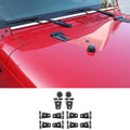 For 2007-2018 Jeep Wrangler JK JKU 4-Door Door Hinge Cover & Hood Hinge & Rubber Headgear Trim Cover Kit