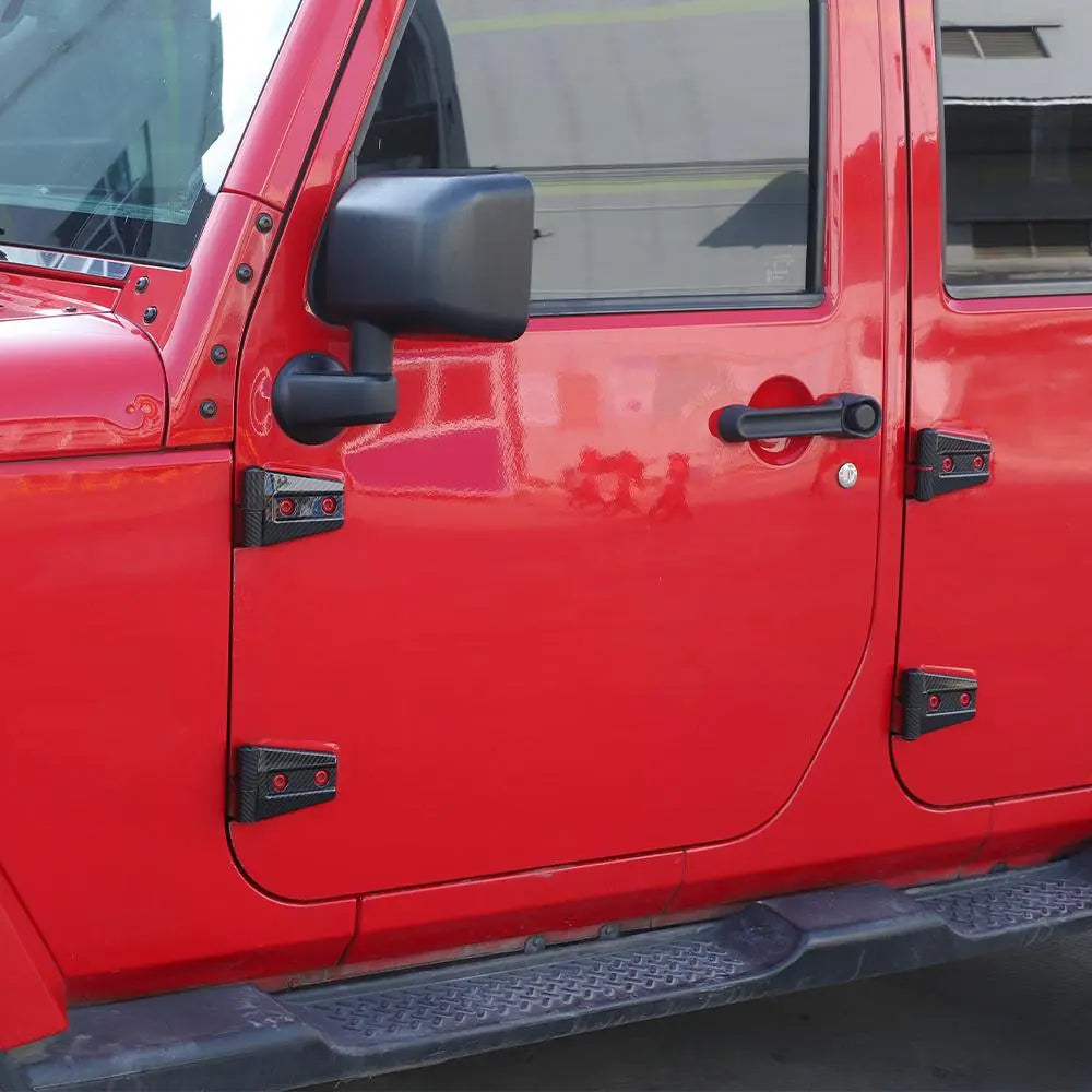 For 2007-2018 Jeep Wrangler JK JKU 4-Door Door Hinge Cover & Hood Hinge & Rubber Headgear Trim Cover Kit