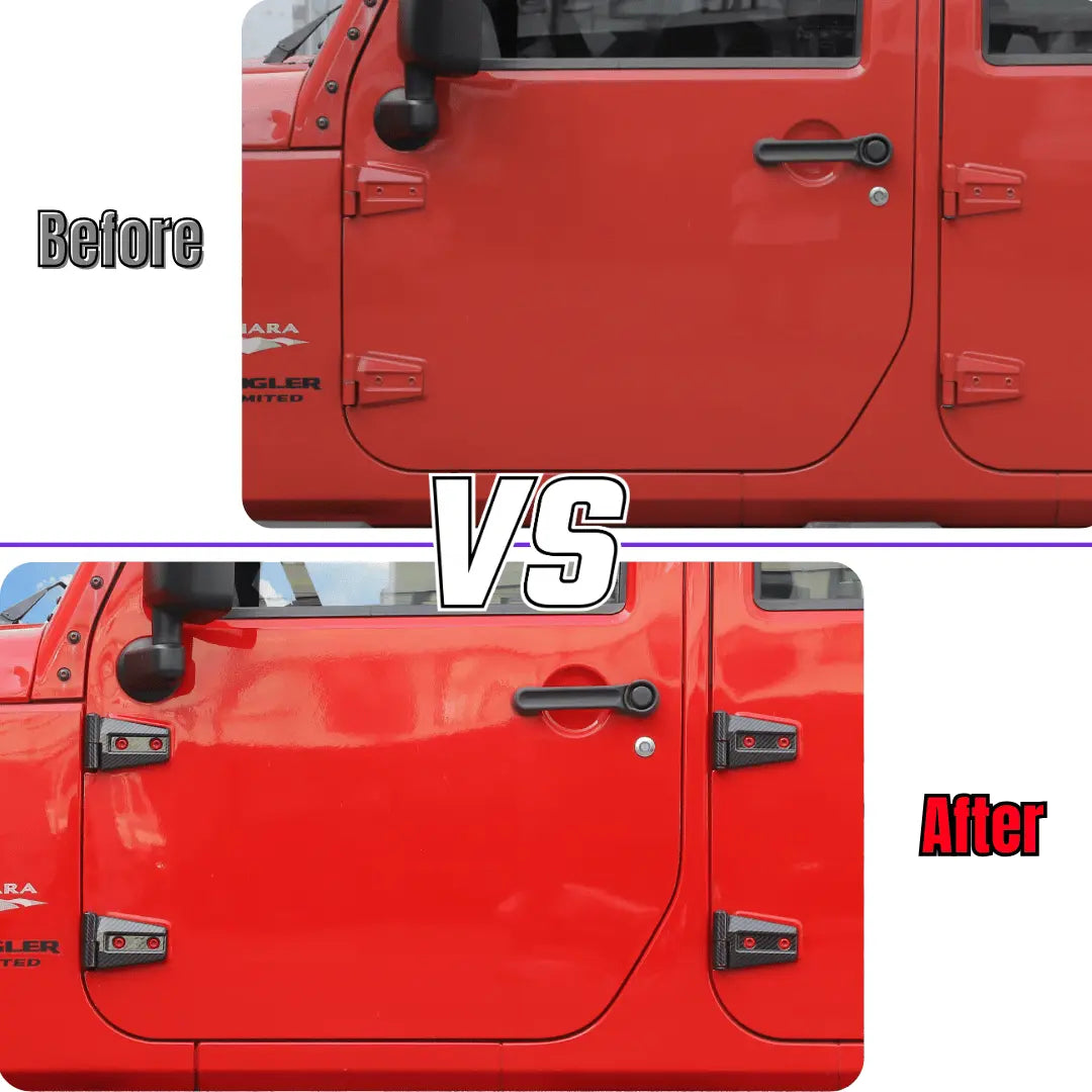 For 2007-2018 Jeep Wrangler JK JKU 4-Door Door Hinge Trim Cover ABS 8PCs