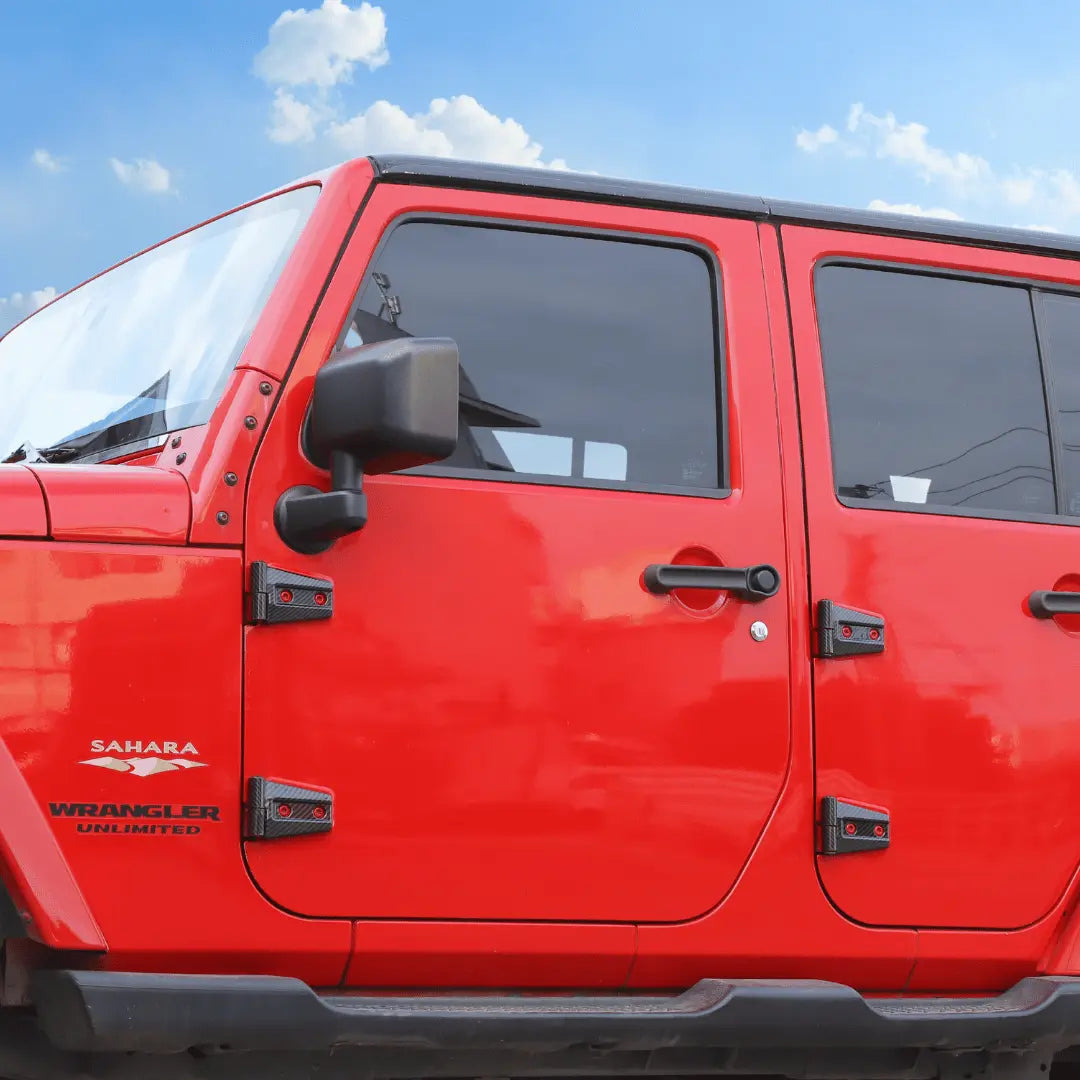 For 2007-2018 Jeep Wrangler JK JKU 4-Door Door Hinge Trim Cover ABS 8PCs