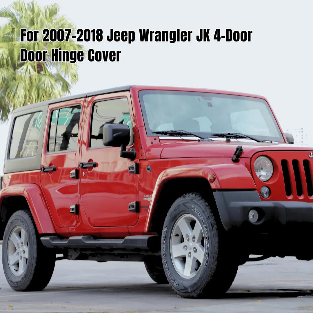 For 2007-2018 Jeep Wrangler JK JKU 4-Door Door Hinge Trim Cover ABS 8PCs