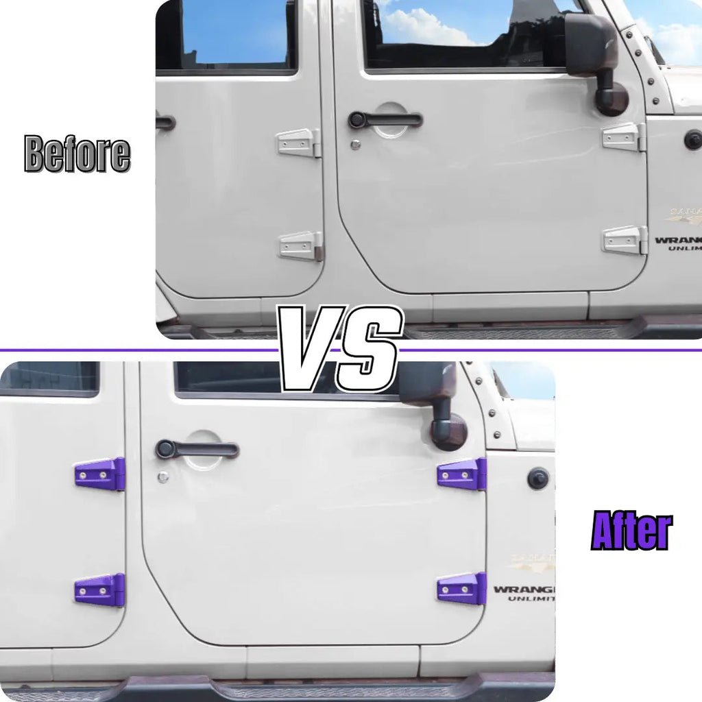 For 2007-2018 Jeep Wrangler JK JKU 4-Door Hood & Door Hinge Cover Trim Kit