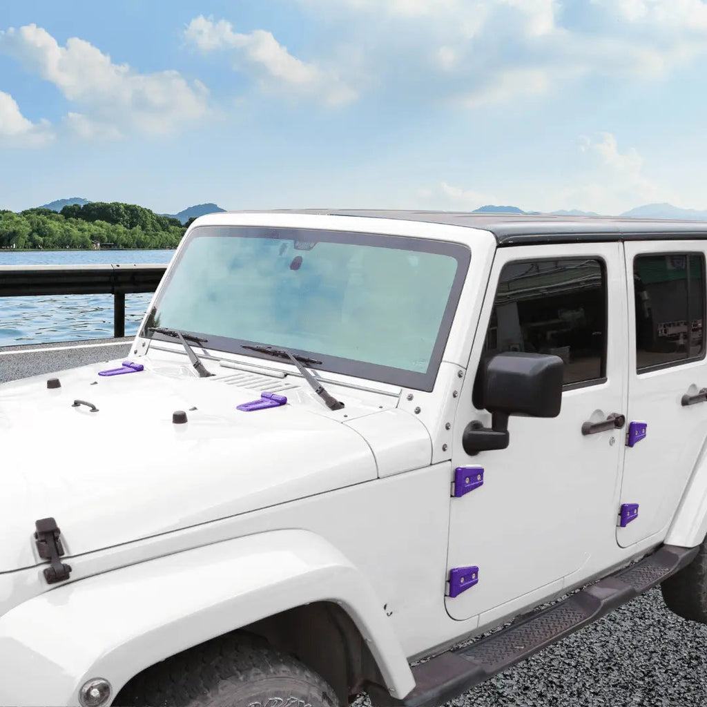For 2007-2018 Jeep Wrangler JK JKU 4-Door Hood & Door Hinge Cover Trim Kit
