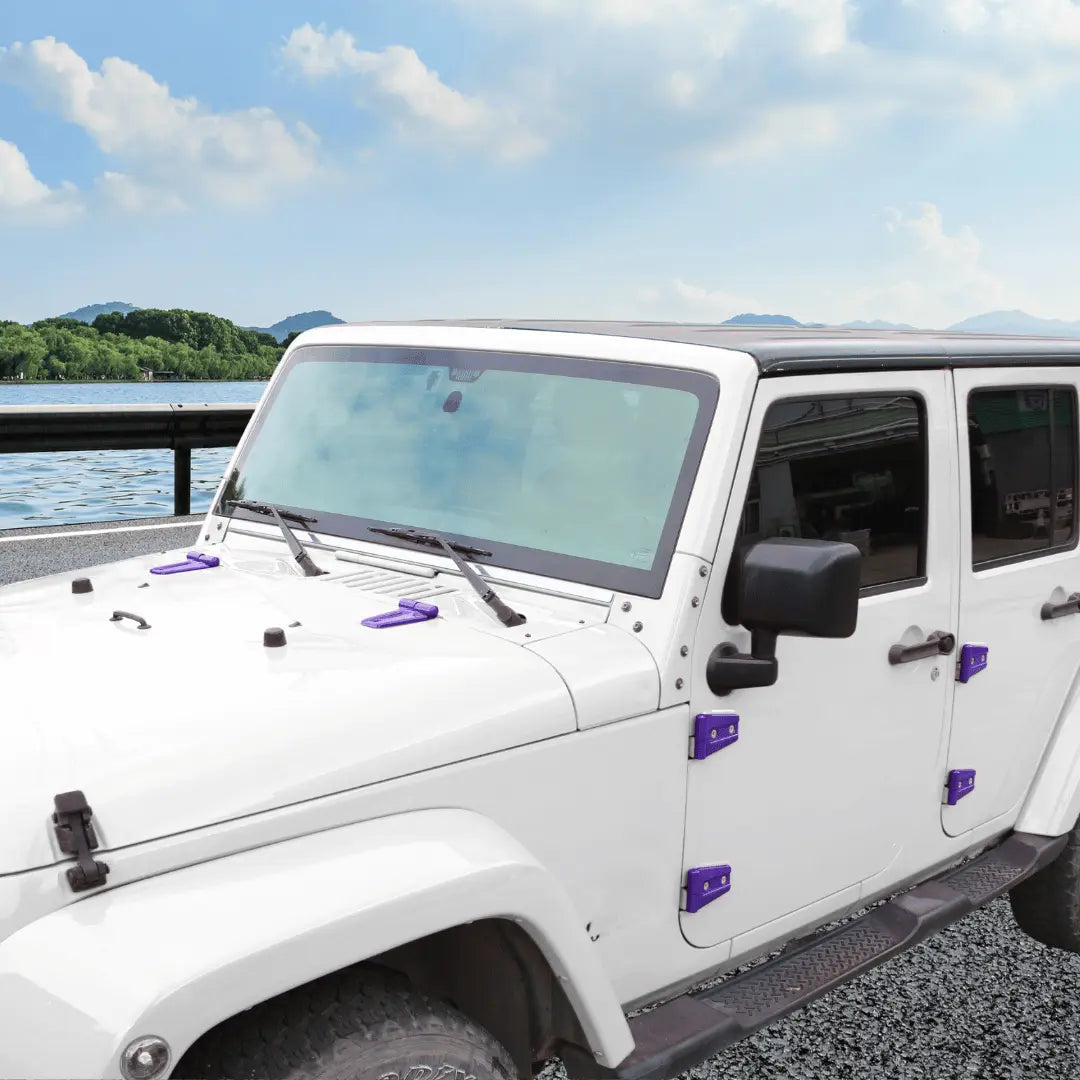 For 2007-2018 Jeep Wrangler JK JKU 4-Door Hood & Door Hinge Cover Trim Kit