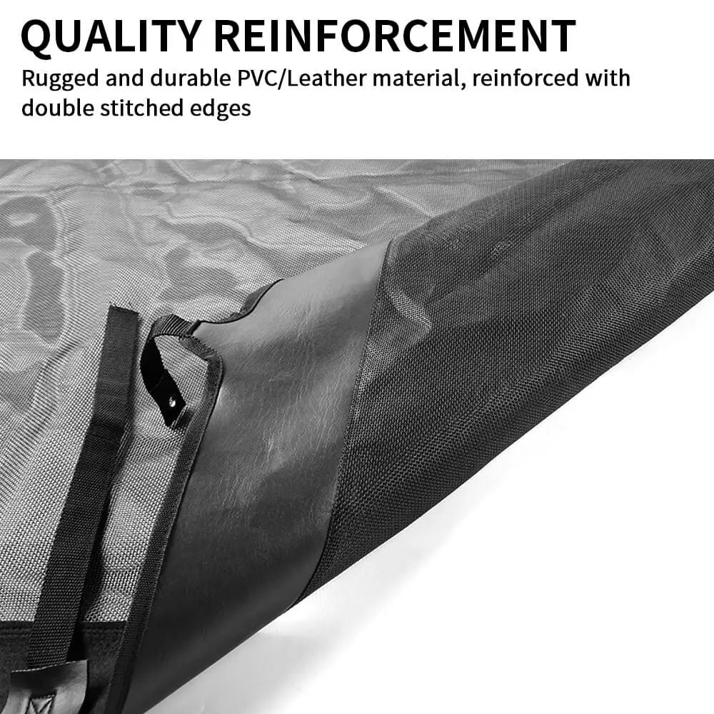 For 2007-2018 Jeep Wrangler JK JKU 4 Door Soft Leather Sunshade Top Full Length Cover Black