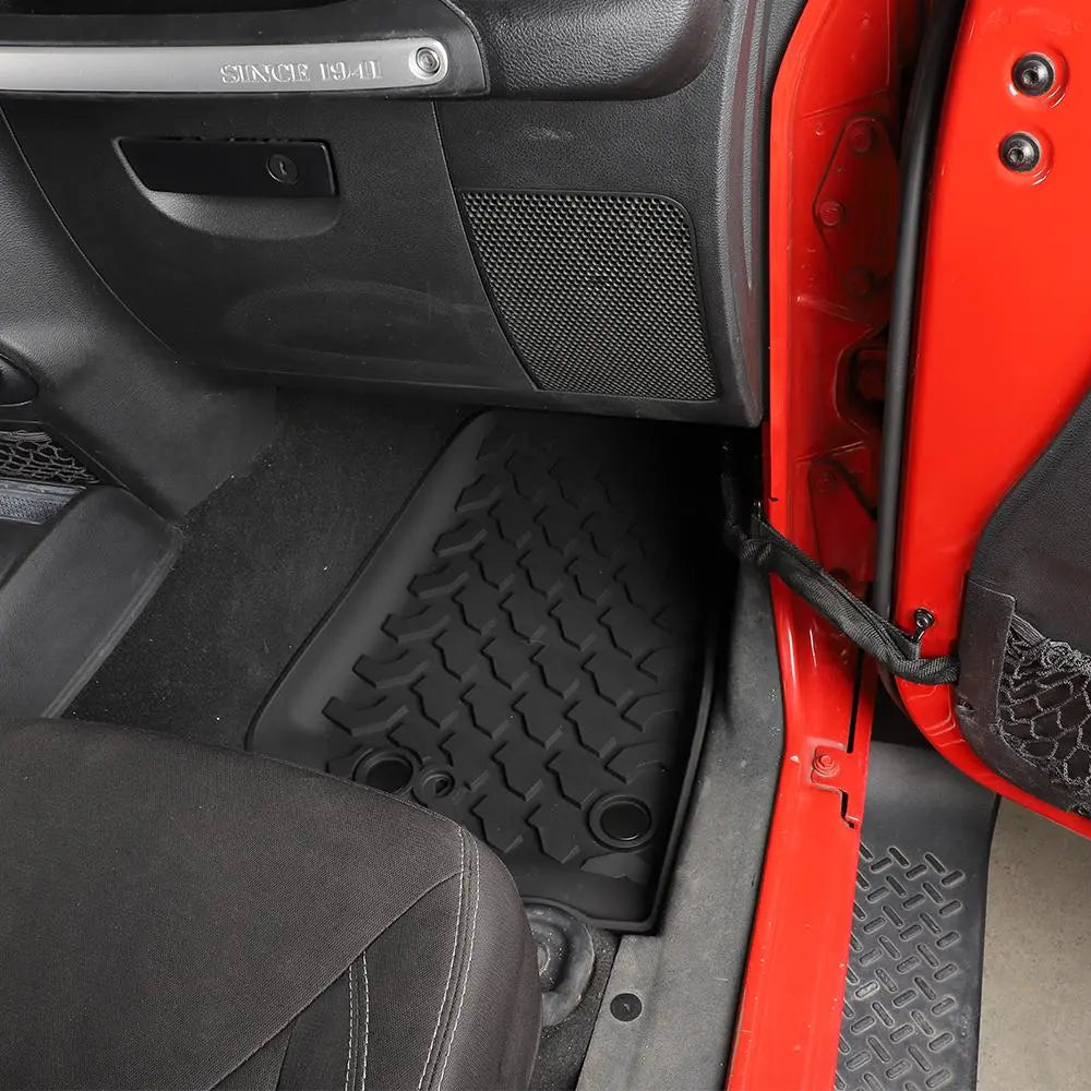 For 2007-2018 Jeep Wrangler JK JKU 4-Door Waterproof Car Floor Foot Mats Replacement