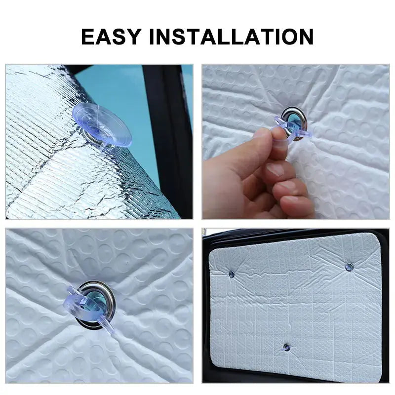 For 2007-2018 Jeep Wrangler JK JKU 4-Door, 8PCs Heat Insulation Windshield Full Window Sunshade Sunscreen Visor