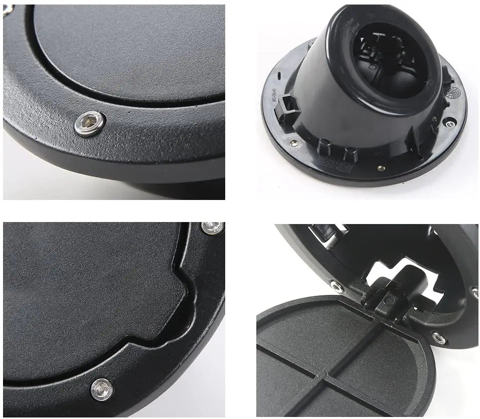 For 2007-2018 Jeep Wrangler JK JKU Gas Cap Fuel Filler Door Cover (Black)