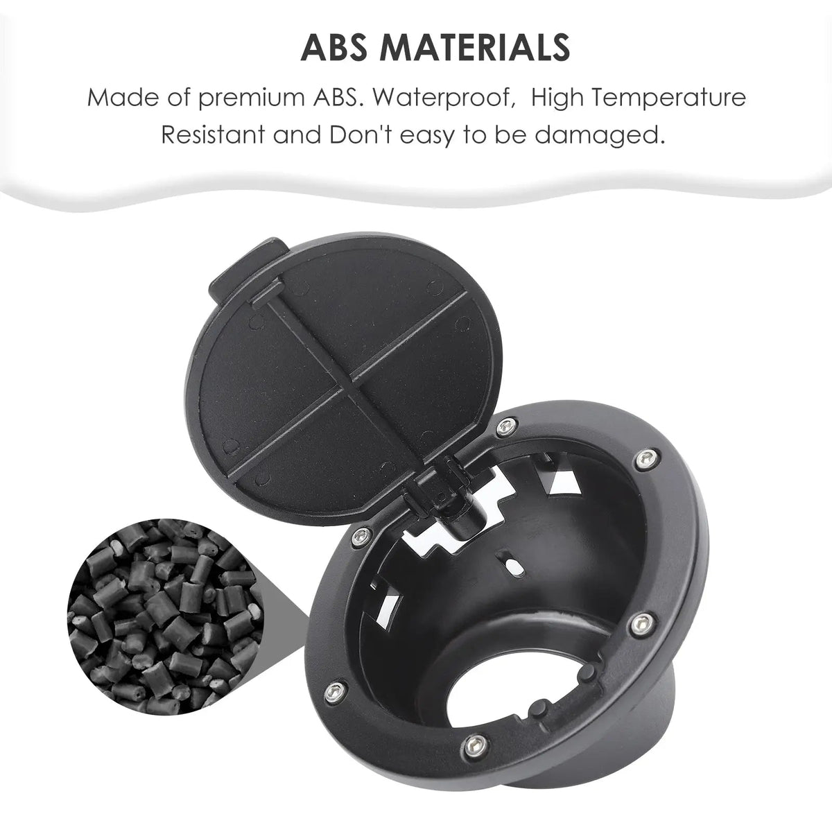 For 2007-2018 Jeep Wrangler JK JKU Gas Cap Fuel Filler Door Cover (Black)