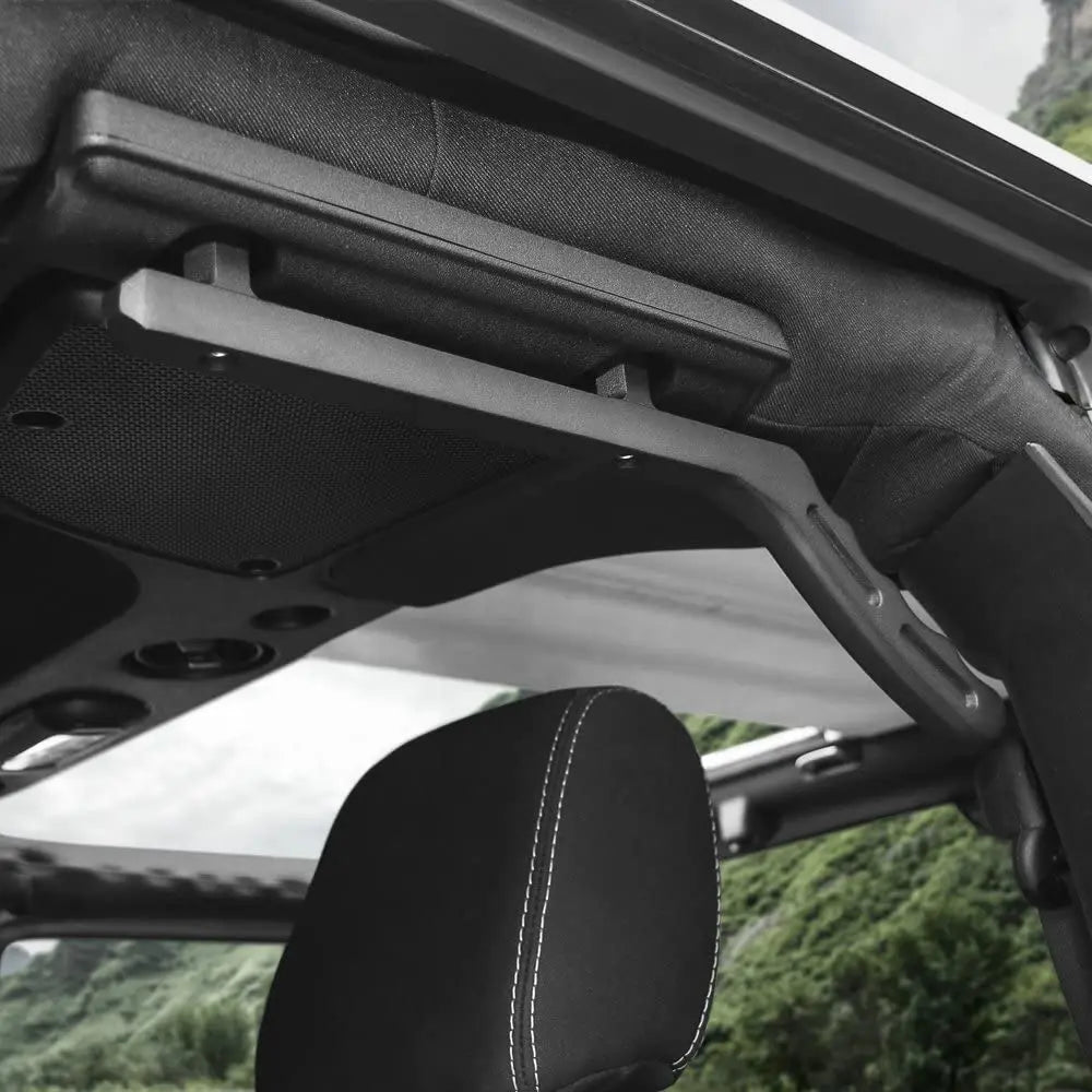 For 2007-2018 Jeep Wrangler JK JKU Black Rear Grab Handles (Aluminum Alloy)