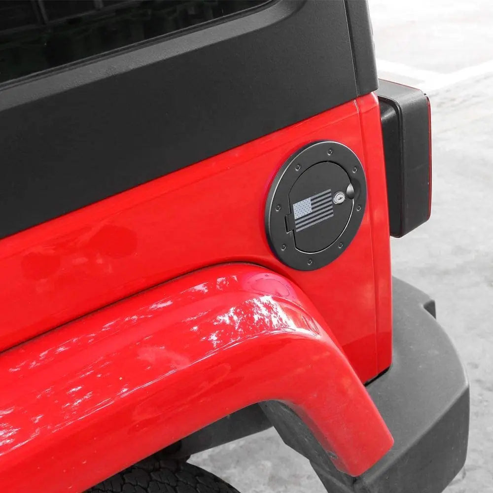 For 2007-2018 Jeep Wrangler JK JKU Door Gas Fuel Filler Tank Locking Cover