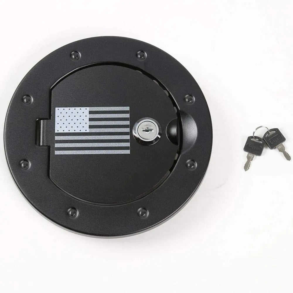 For 2007-2018 Jeep Wrangler JK JKU Door Gas Fuel Filler Tank Locking Cover