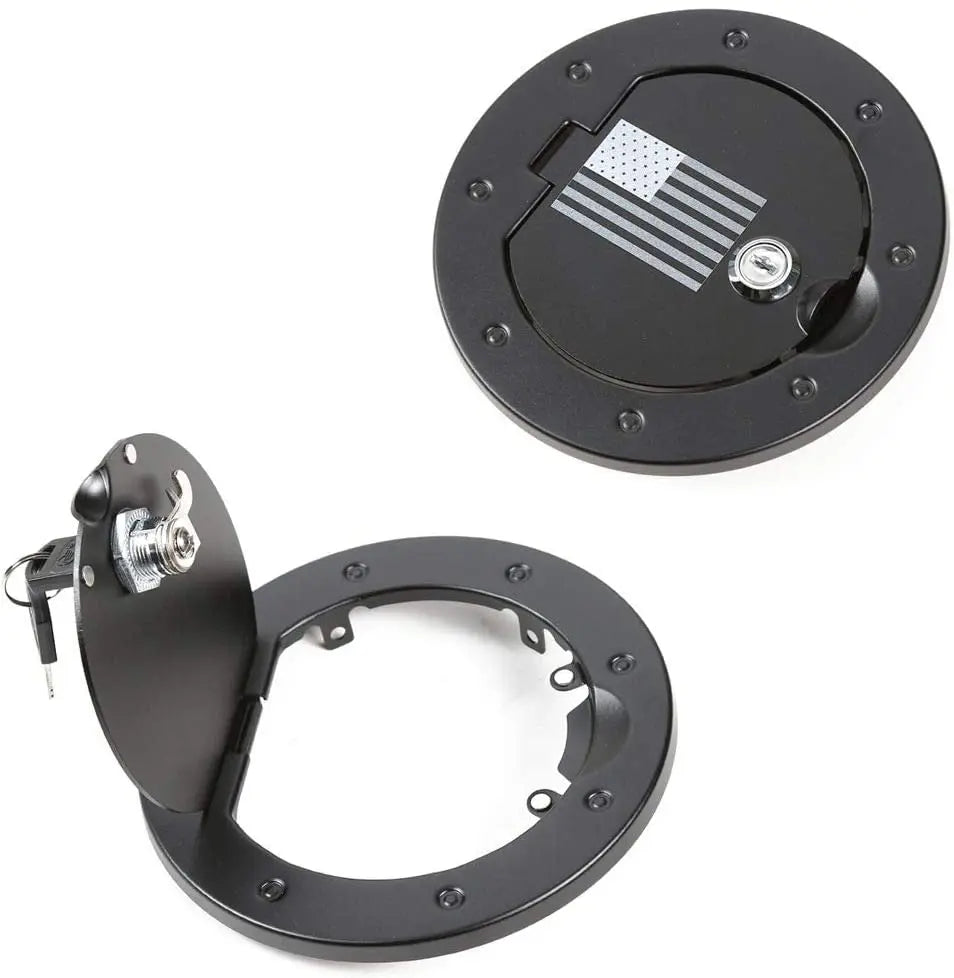 For 2007-2018 Jeep Wrangler JK JKU Door Gas Fuel Filler Tank Locking Cover