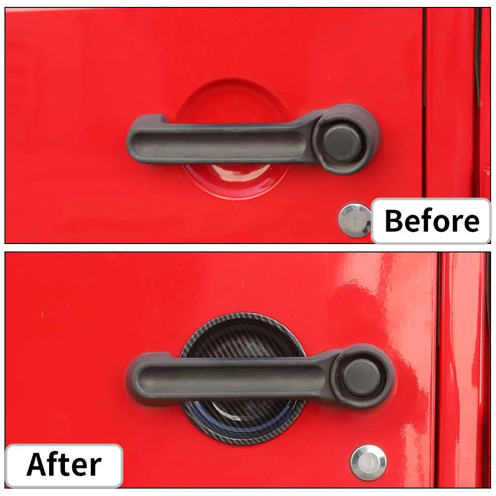 For 2007-2018 Jeep Wrangler JK JKU Door Handle Bowl Cover Trim