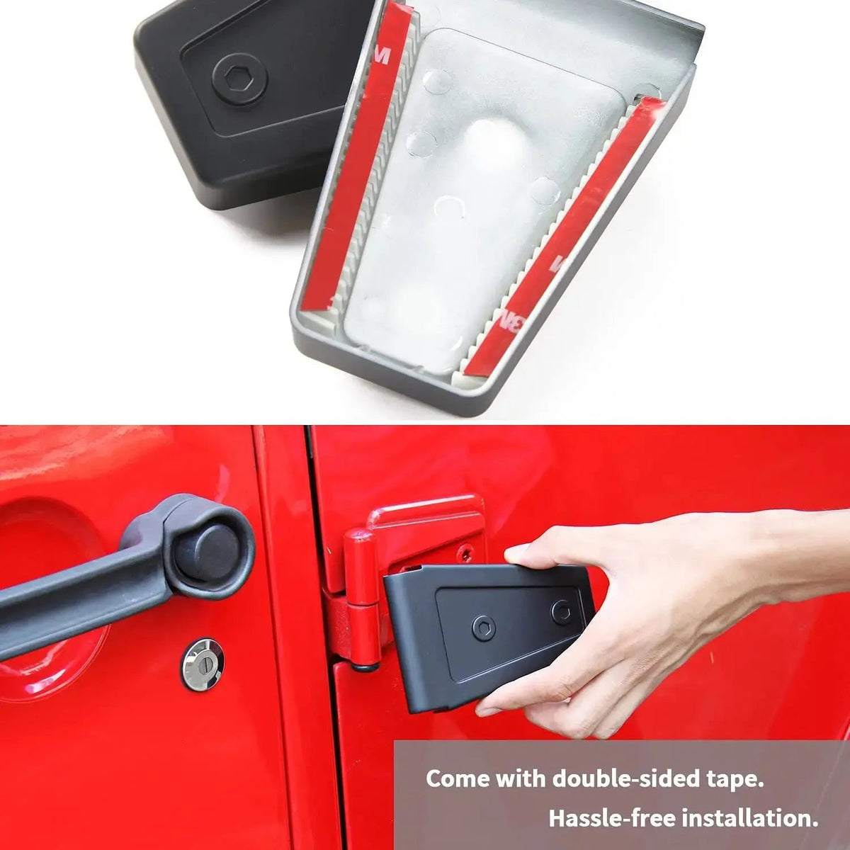 For 2007-2018 Jeep Wrangler JK JKU 10pcs Hood & Door Hinge Decor Cover Trim