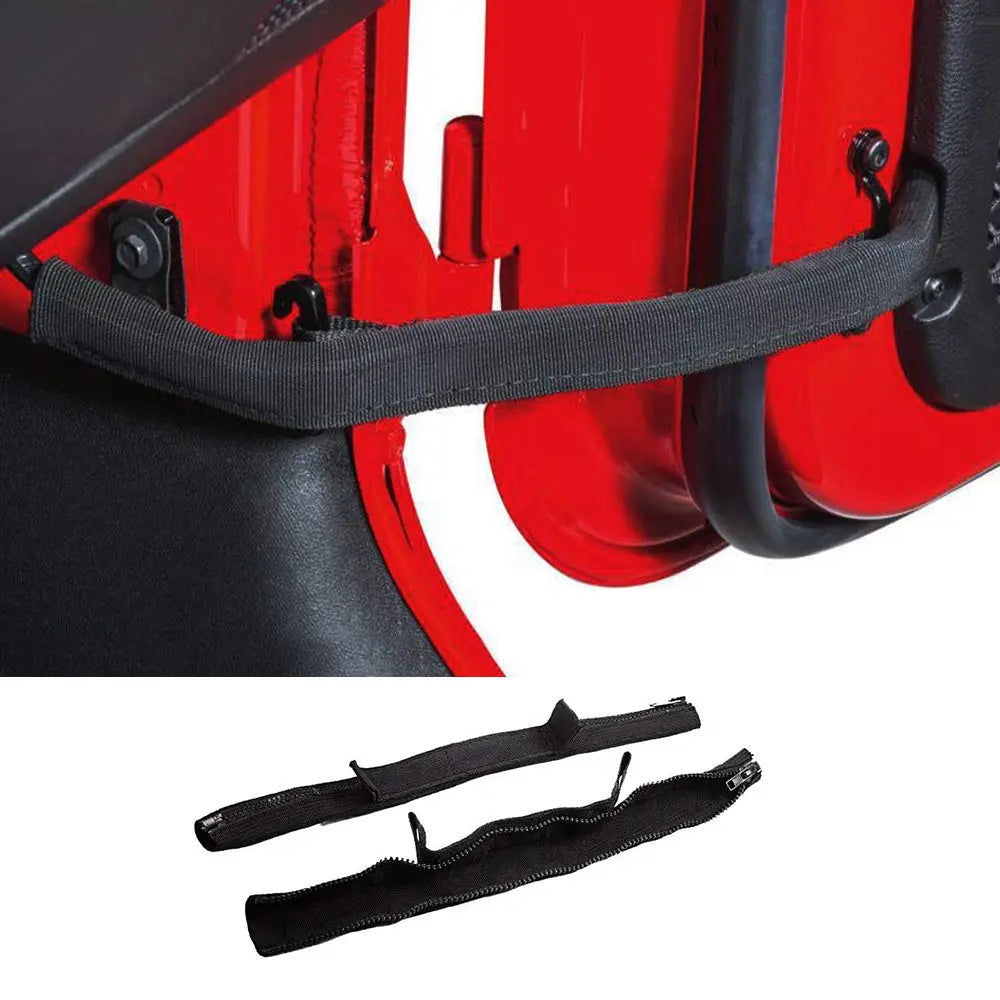 For 2007+ Jeep Wrangler JL JK Gladiator JT Door Limiting Straps Swing Door Check Limiter with Wire Protecting Harness