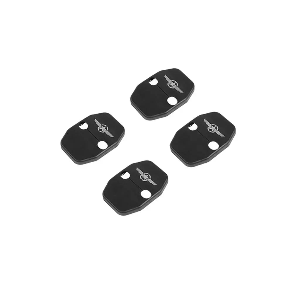 For 2007-2018 Jeep Wrangler JK JKU Door Lock Cover Trim Protective Star Wing