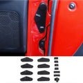 For 2007-2018 Jeep Wrangler JK JKU Door Screw Protector Cover Trim, ABS Black 15pcs