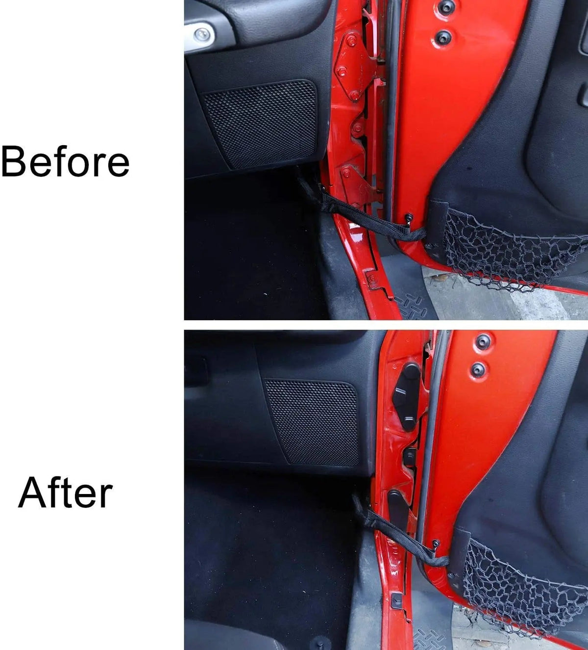 For 2007-2018 Jeep Wrangler JK JKU Door Screw Protector Cover Trim, ABS Black 15pcs