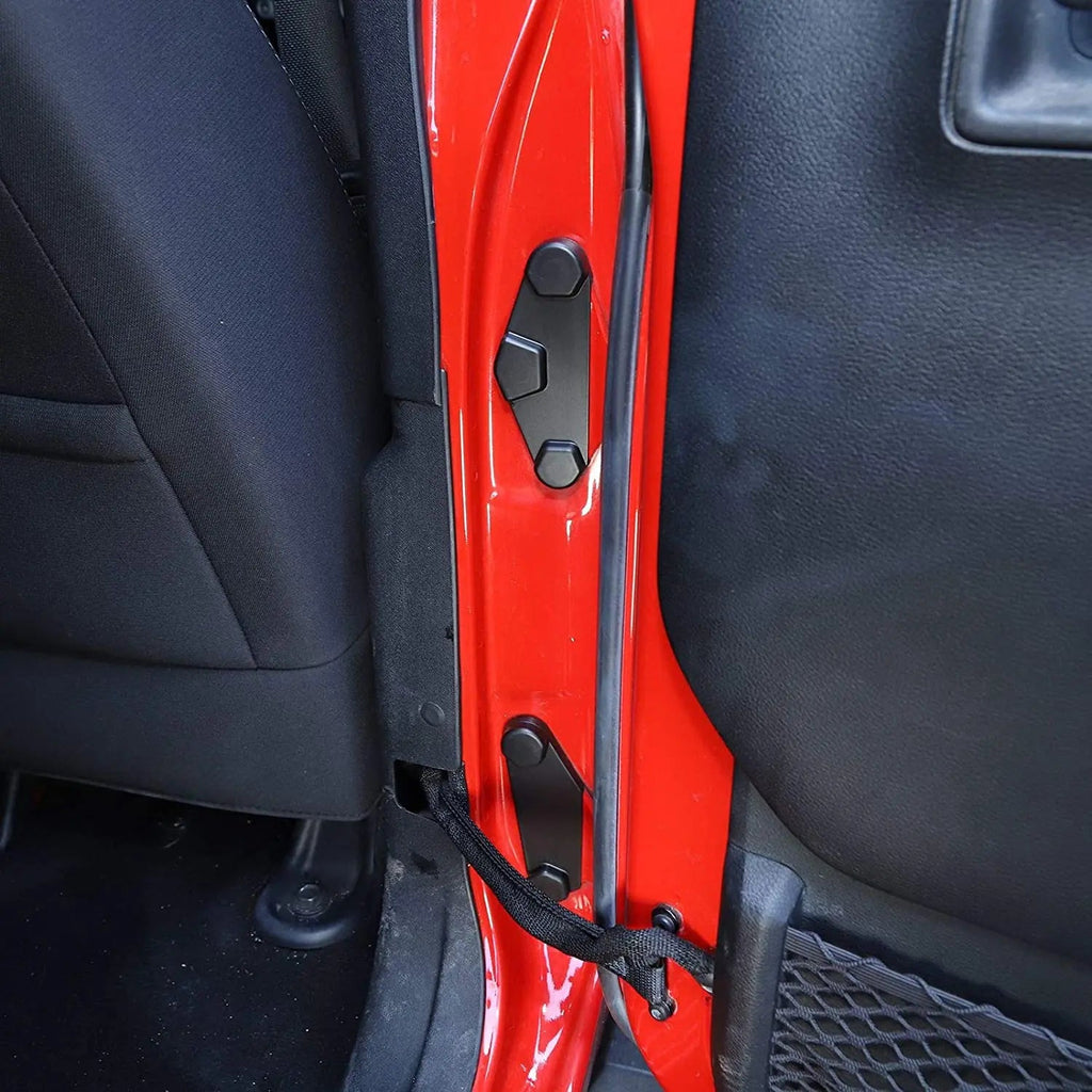 For 2007-2018 Jeep Wrangler JK JKU Door Screw Protector Cover Trim, ABS Black 15pcs