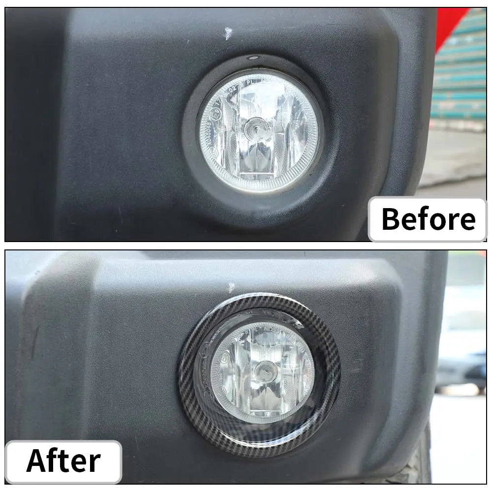 For 2007-2018 Jeep Wrangler JK JKU Front Bumper Fog Light Lamp Bezels Trim