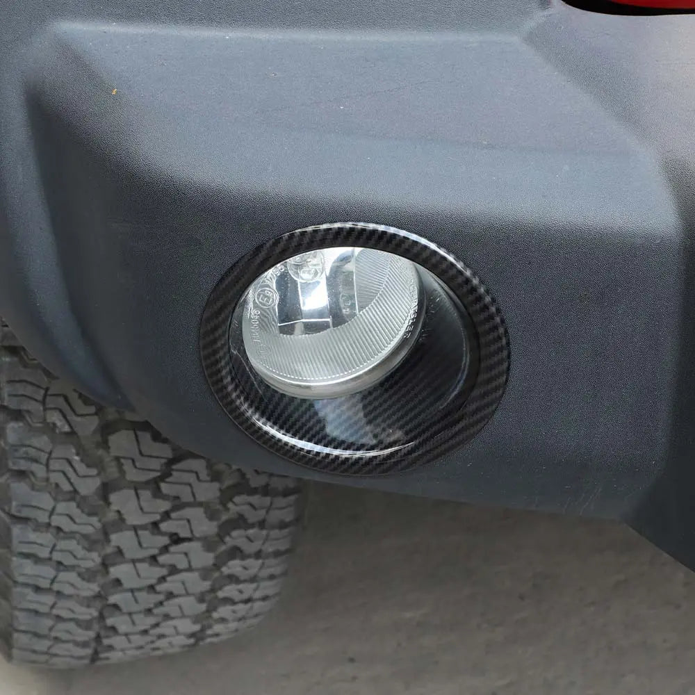 For 2007-2018 Jeep Wrangler JK JKU Front Bumper Fog Light Lamp Bezels Trim