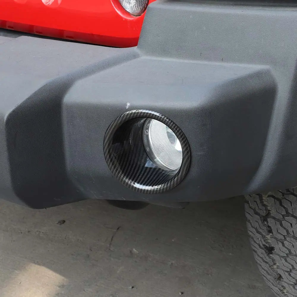 For 2007-2018 Jeep Wrangler JK JKU Front Bumper Fog Light Lamp Bezels Trim