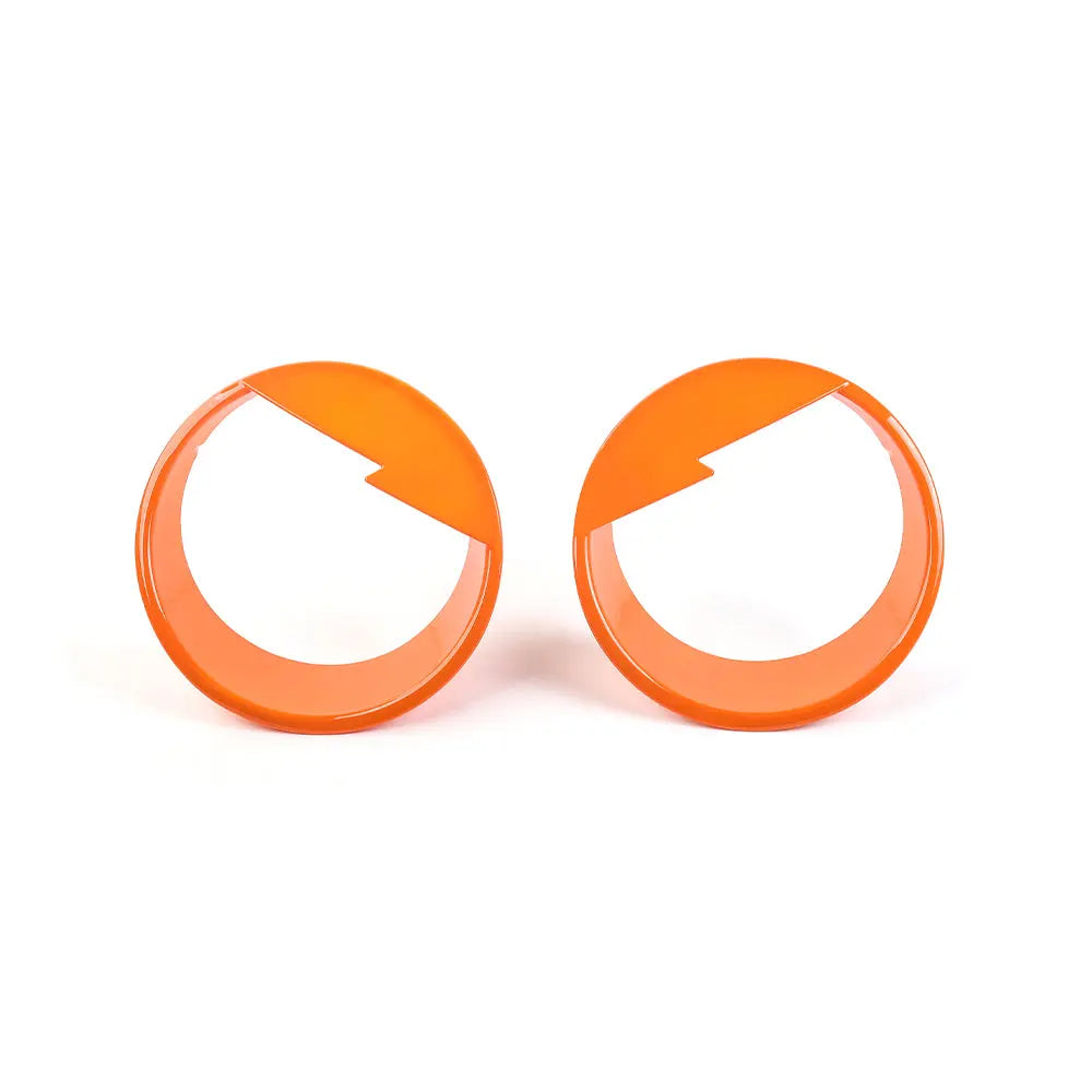 For 2007-2018 Jeep Wrangler JK JKU Front Headlight Angry Eyes Trim Bezels Rings