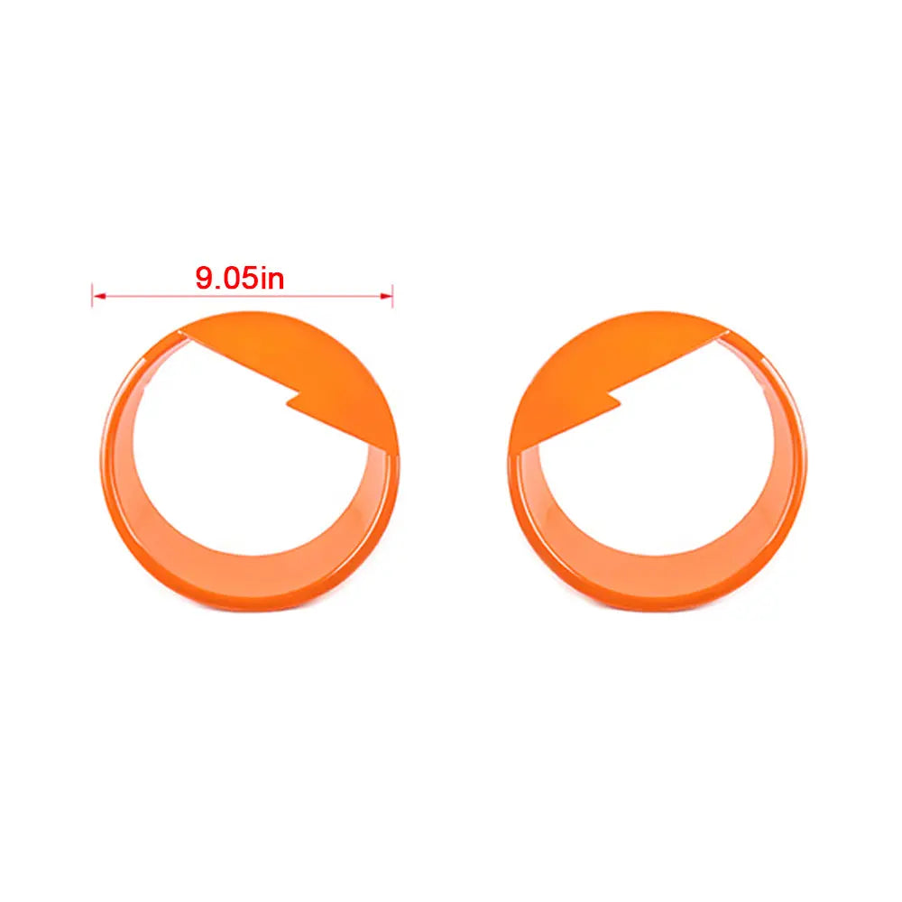 For 2007-2018 Jeep Wrangler JK JKU Front Headlight Angry Eyes Trim Bezels Rings