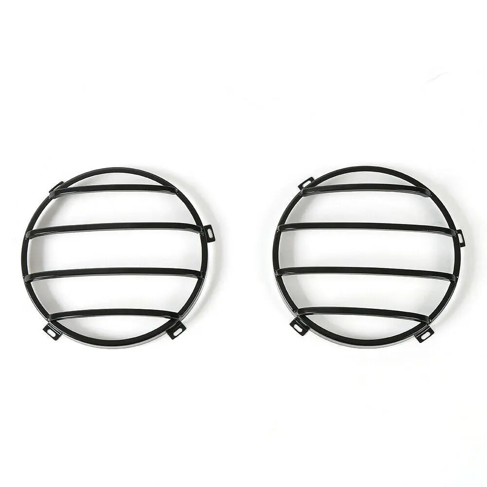For 2007-2018 Jeep Wrangler JK JKU Front Headlight Guards Trim Protector Black