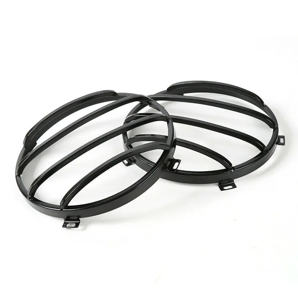 For 2007-2018 Jeep Wrangler JK JKU Front Headlight Guards Trim Protector Black