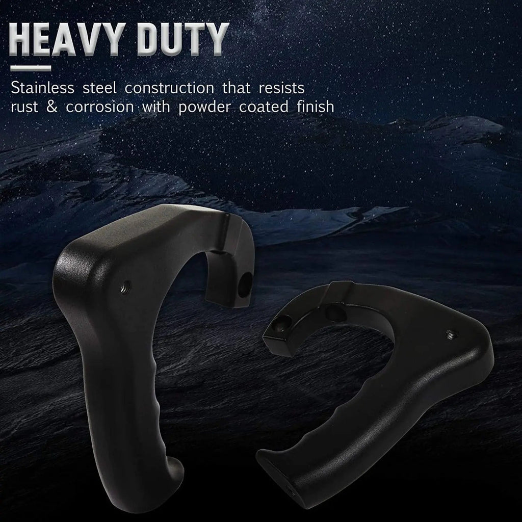 For 2007-2018 Jeep Wrangler JK JKU Front Metal Grab Handles Matte Black 2pcs (Upgraded Version)
