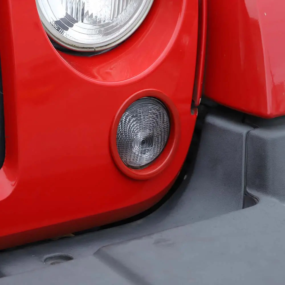 For 2007-2018 Jeep Wrangler JK JKU Front Turn Signal Light Trim Ring Bezel