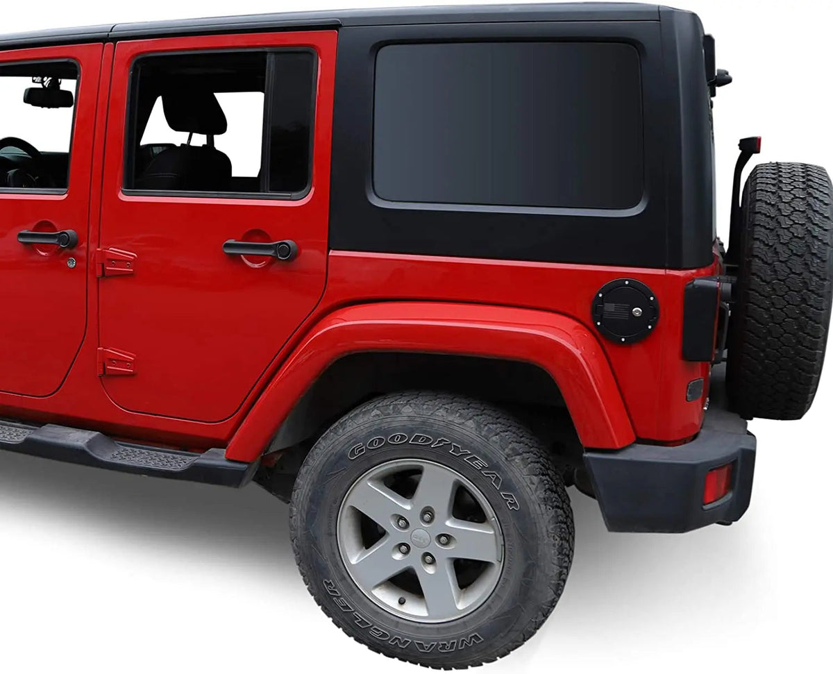 For 2007-2018 Jeep Wrangler JK JKU Fuel Door Cover Locking Gas Cap Cover, American Flag