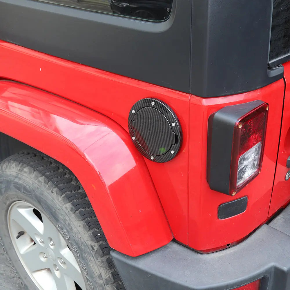 For 2007-2018 Jeep Wrangler JK JKU Fuel Filler Cover Gas Cap Tank Door Aluminum Alloy