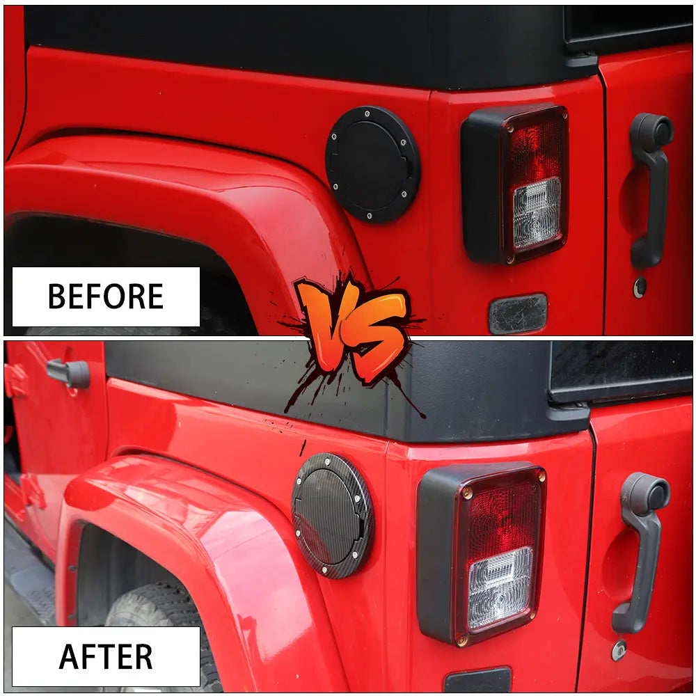 For 2007-2018 Jeep Wrangler JK JKU Fuel Filler Cover Gas Cap Tank Door Aluminum Alloy