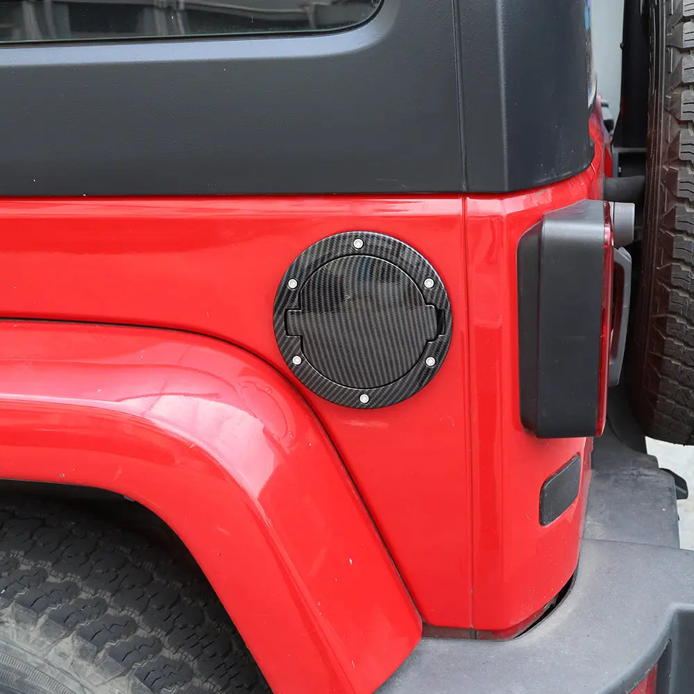 For 2007-2018 Jeep Wrangler JK JKU Fuel Filler Cover Gas Cap Tank Door Aluminum Alloy