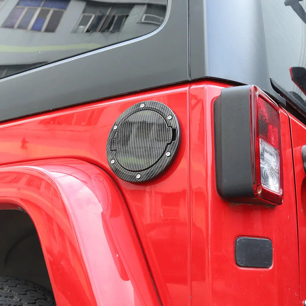 For 2007-2018 Jeep Wrangler JK JKU Fuel Filler Cover Gas Cap Tank Door Aluminum Alloy