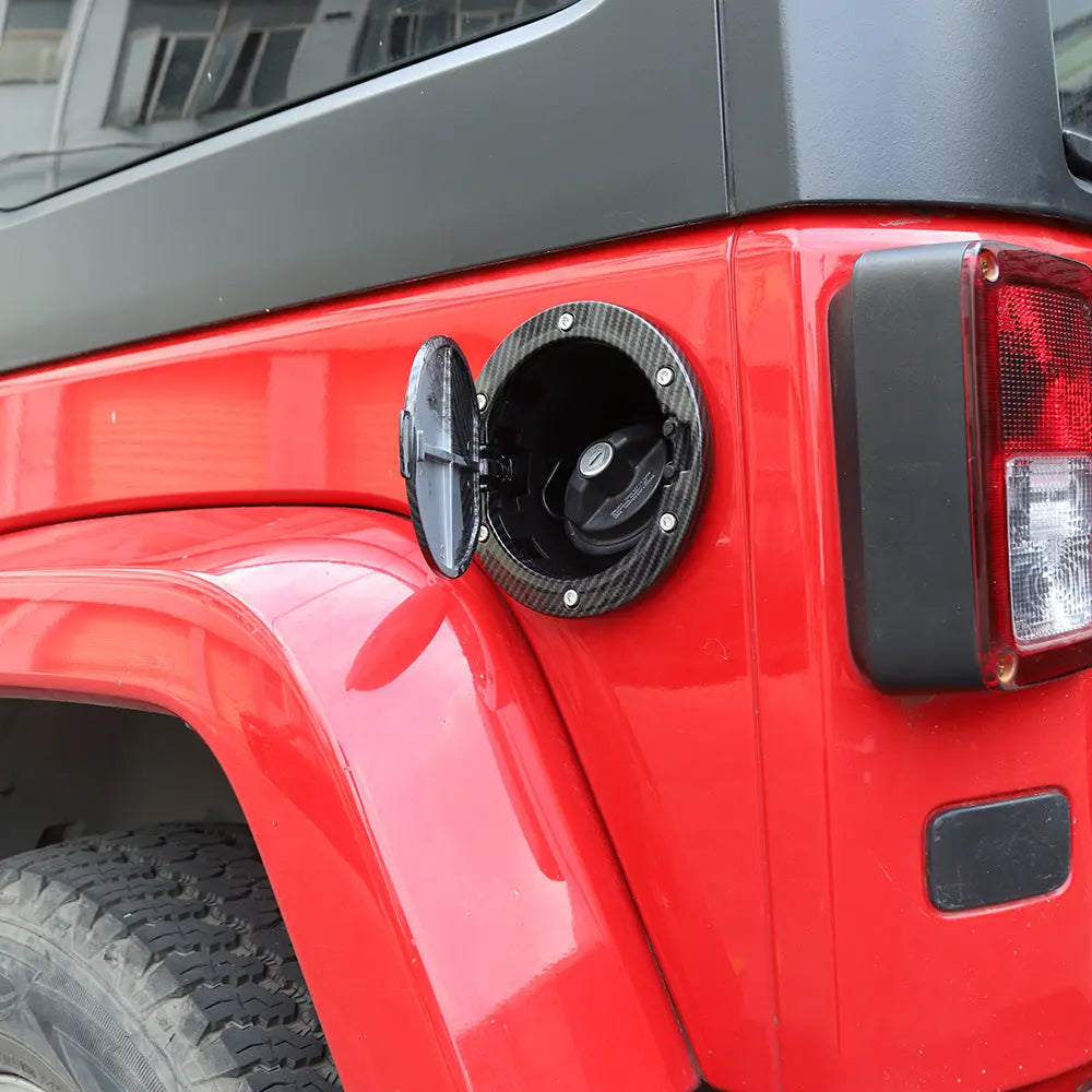 For 2007-2018 Jeep Wrangler JK JKU Fuel Filler Cover Gas Cap Tank Door Aluminum Alloy