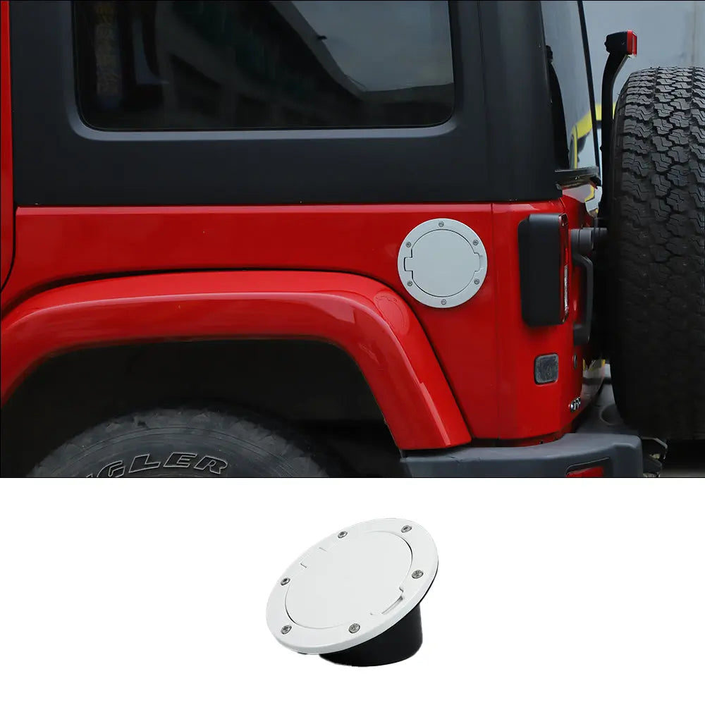 For 2007-2018 Jeep Wrangler JK JKU Fuel Filler Cover Gas Cap Tank Door Aluminum Alloy