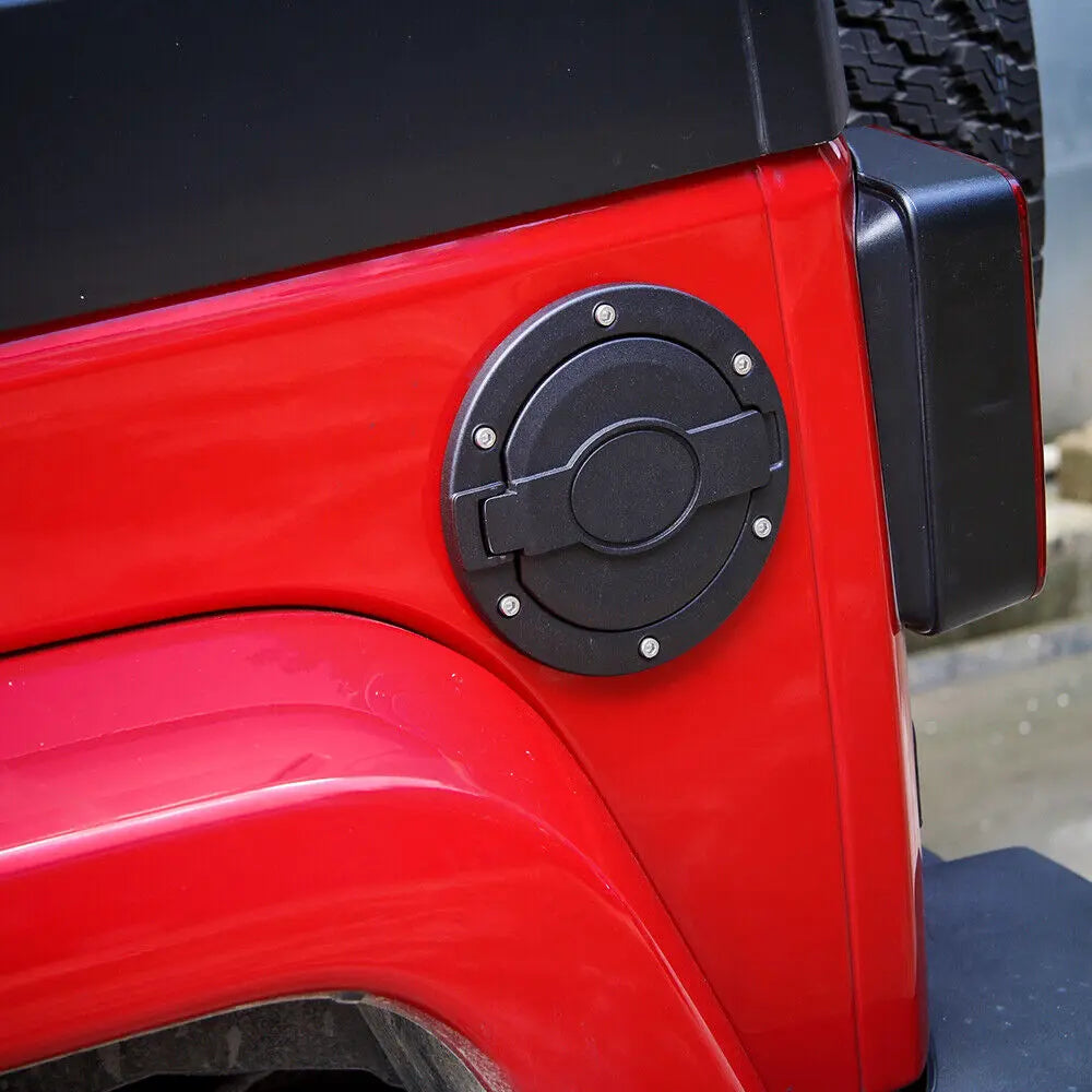 For 2007-2018 Jeep Wrangler JK JKU Fuel Filler Door Gas Lid Tank Cap Cover Trim