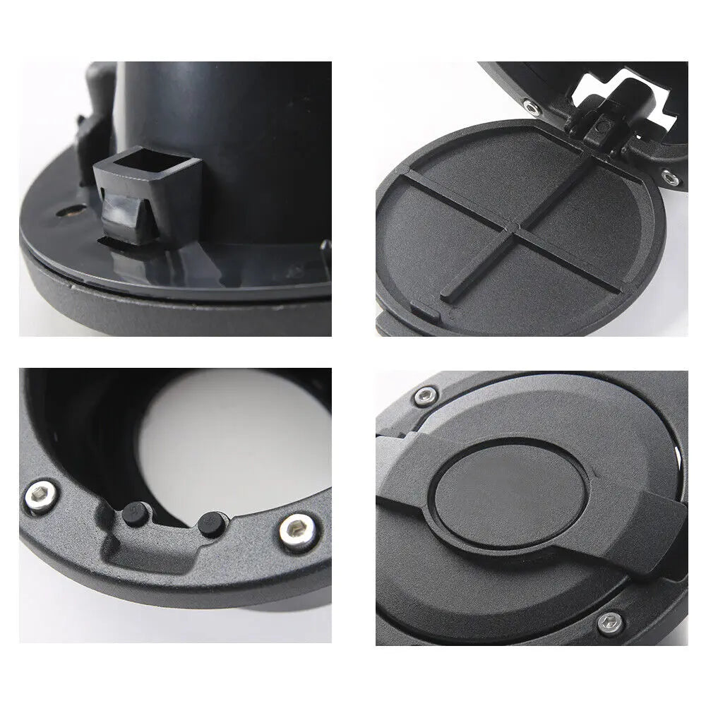 For 2007-2018 Jeep Wrangler JK JKU Fuel Filler Door Gas Lid Tank Cap Cover Trim