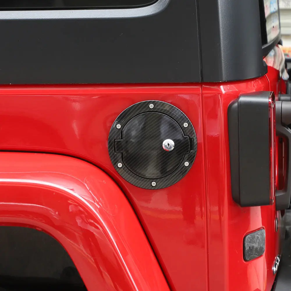 For 2007-2018 Jeep Wrangler JK JKU Fuel Tank Gas Cap Cover Trim